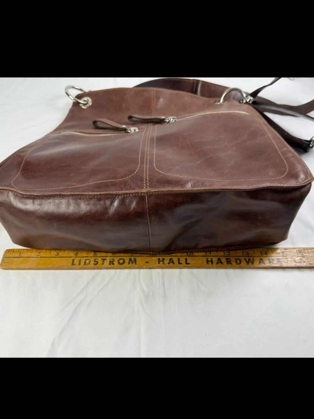 CRIZ Swiss Messenger Unisex Crossbody Bag Handmade Minimalist Quiet Luxury EUC